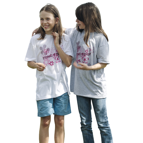 Kids Basic T-Shirt (weiß und ash heather Größen 92 (nur in weiß), 104, 116, 128, 140 , 152, 164)
Preis: EUR 13,00
Atmungsaktive Funktionsfaser mit Baumwollgriff, Doppelnähte, Nackenband, geripptes Rundhalsbündchen, lässiger Schnitt, 190g/qm, 100% Polyester